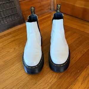 Dr. Martens 2976 Quad Platform Chelsea Boot in White